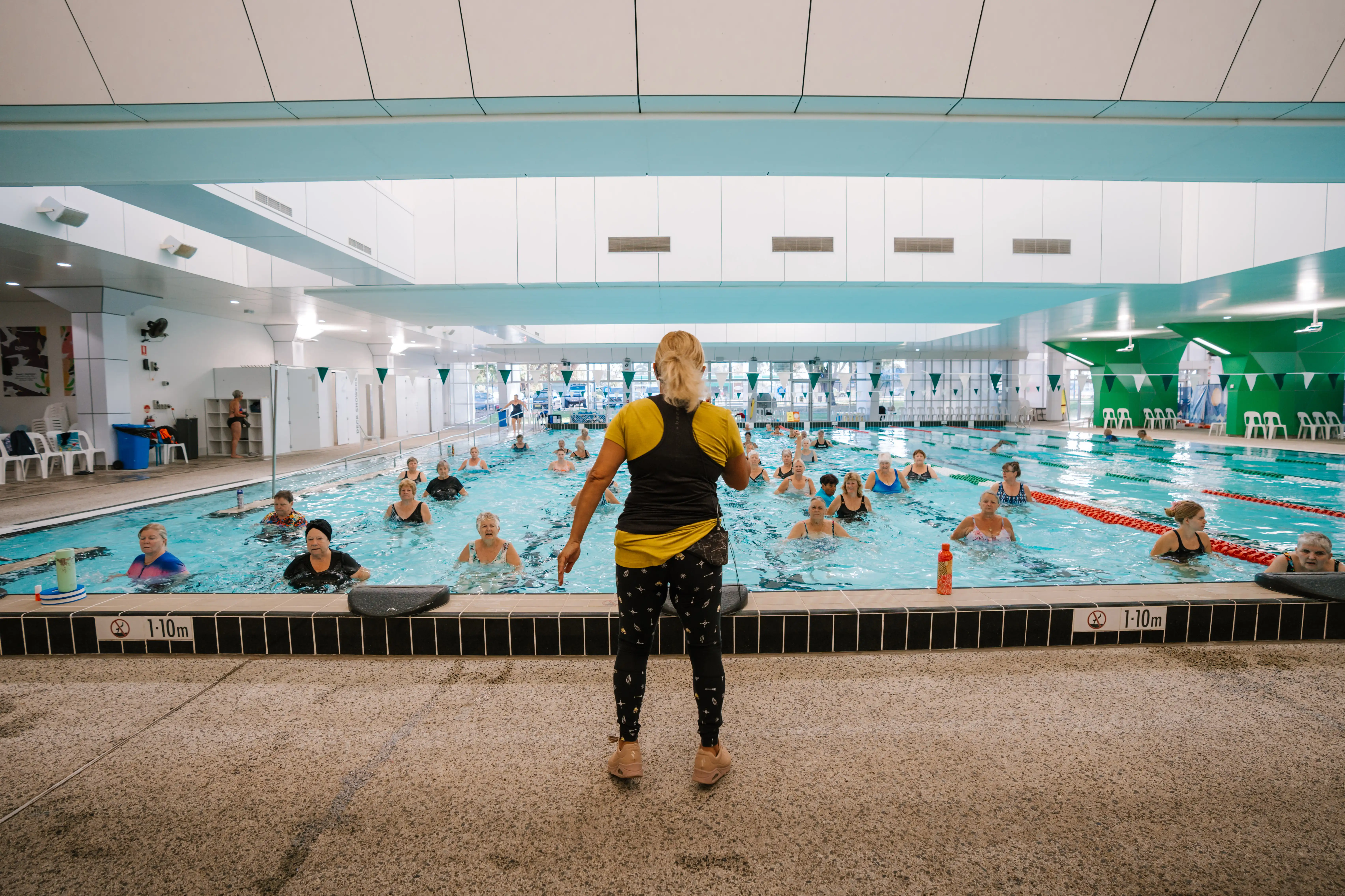 People in pool doing an aqua class at the MARC